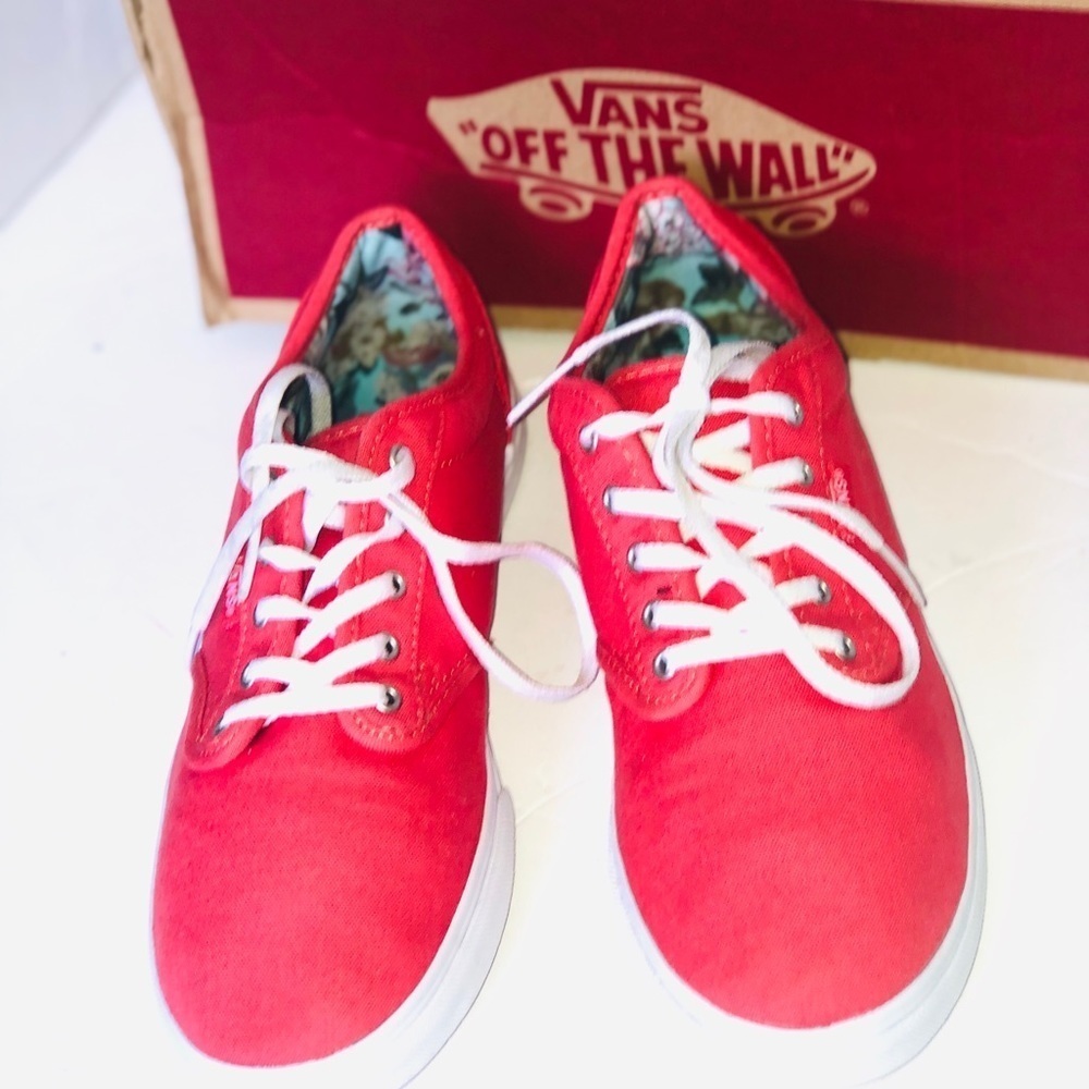 Red authentic vans for women